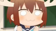 Nokotan as seen in her chibi demeanor in My Deer Friend Nokotan (Image via Wit Studio)